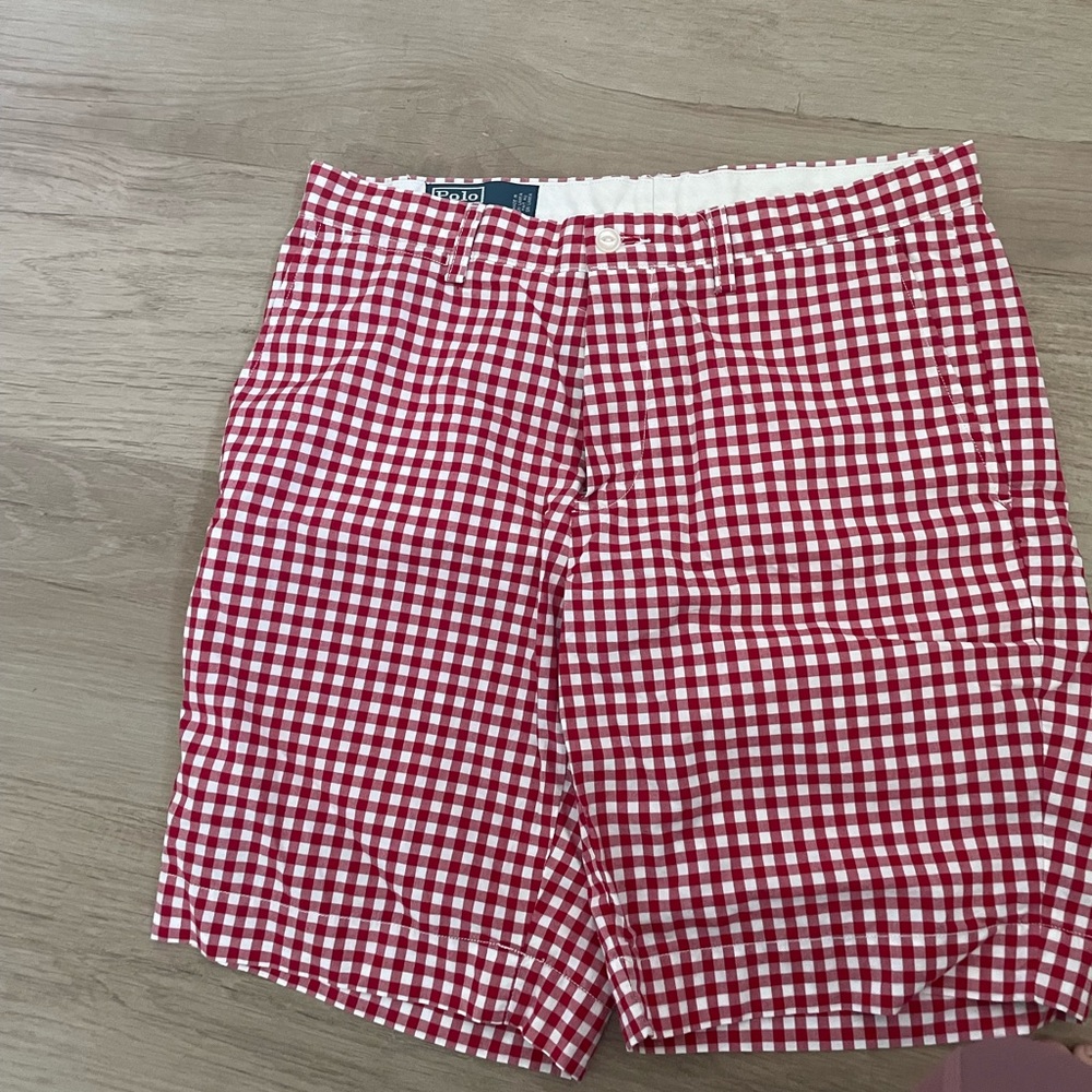 Polo Ralph Lauren Mens 32 Checkered Shorts